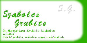 szabolcs grubits business card